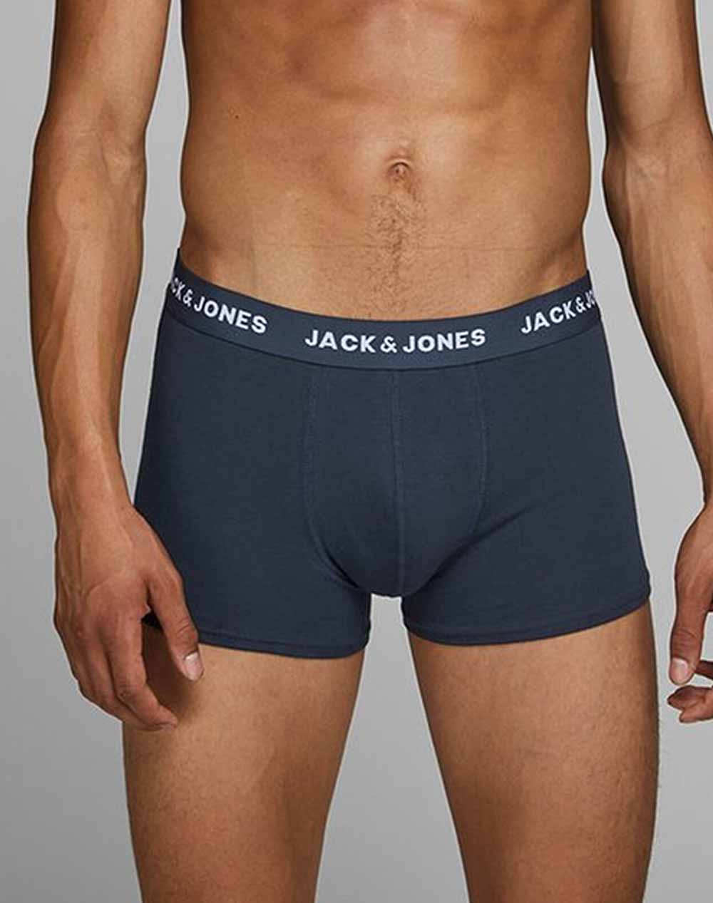 JACK&JONES JACANTHONY TRUNKS 3 PACK BLUE