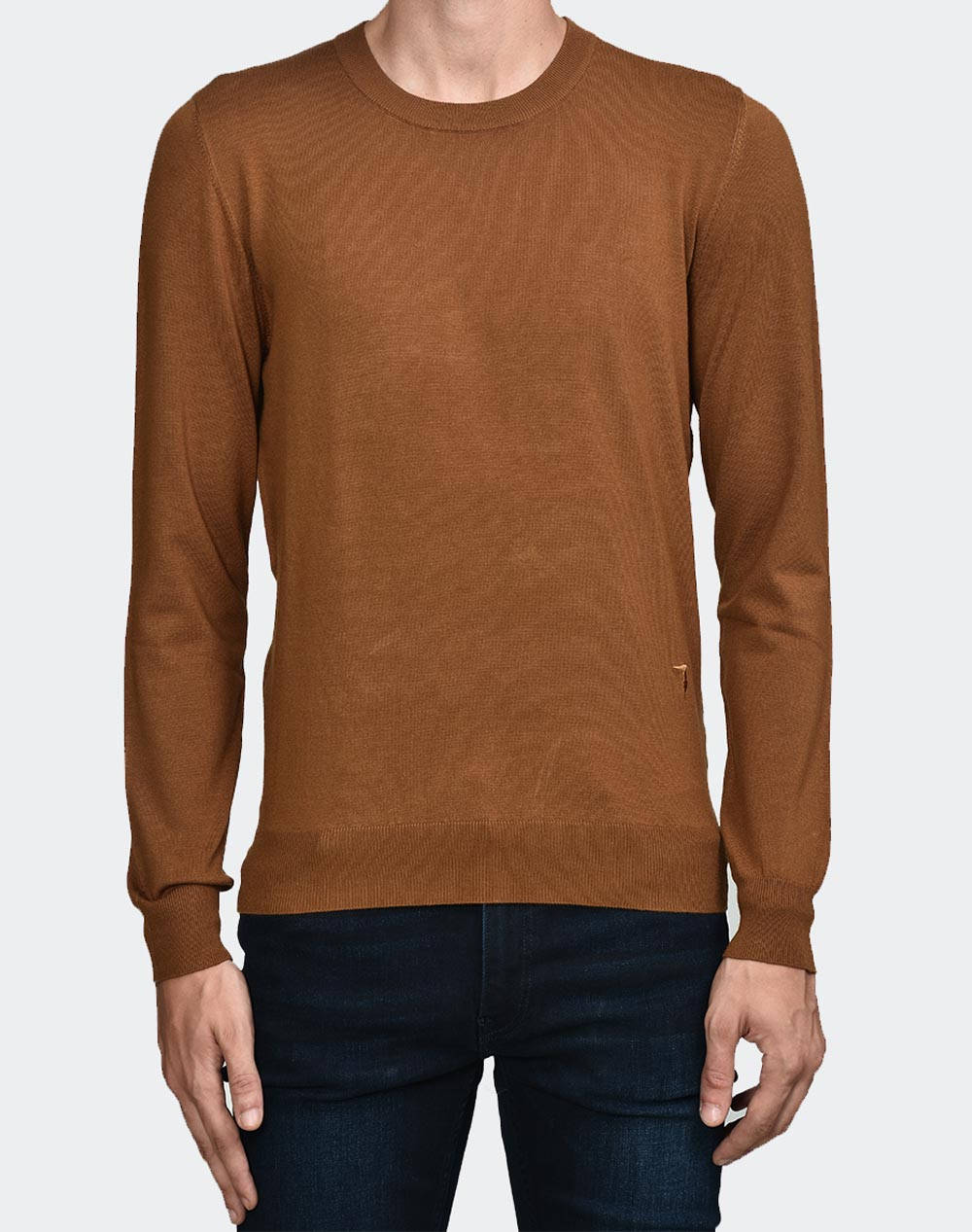 TRUSSARDI SWEATER ROUNDNECK VISCOSE NYLON BLEND BLUZKA