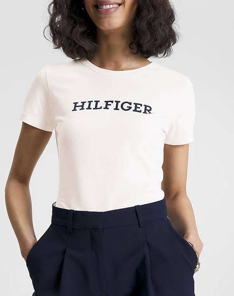 TOMMY HILFIGER SLIM MONOTYPE PRINT C-NK SS